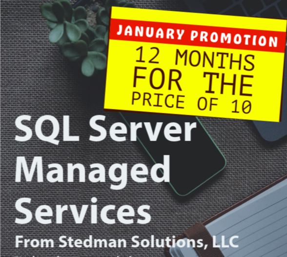 SQL Server Managed Services 12 for 10 Promotion